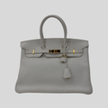 Hermès Birkin 35 White Clemence Leather Gold Hardware
