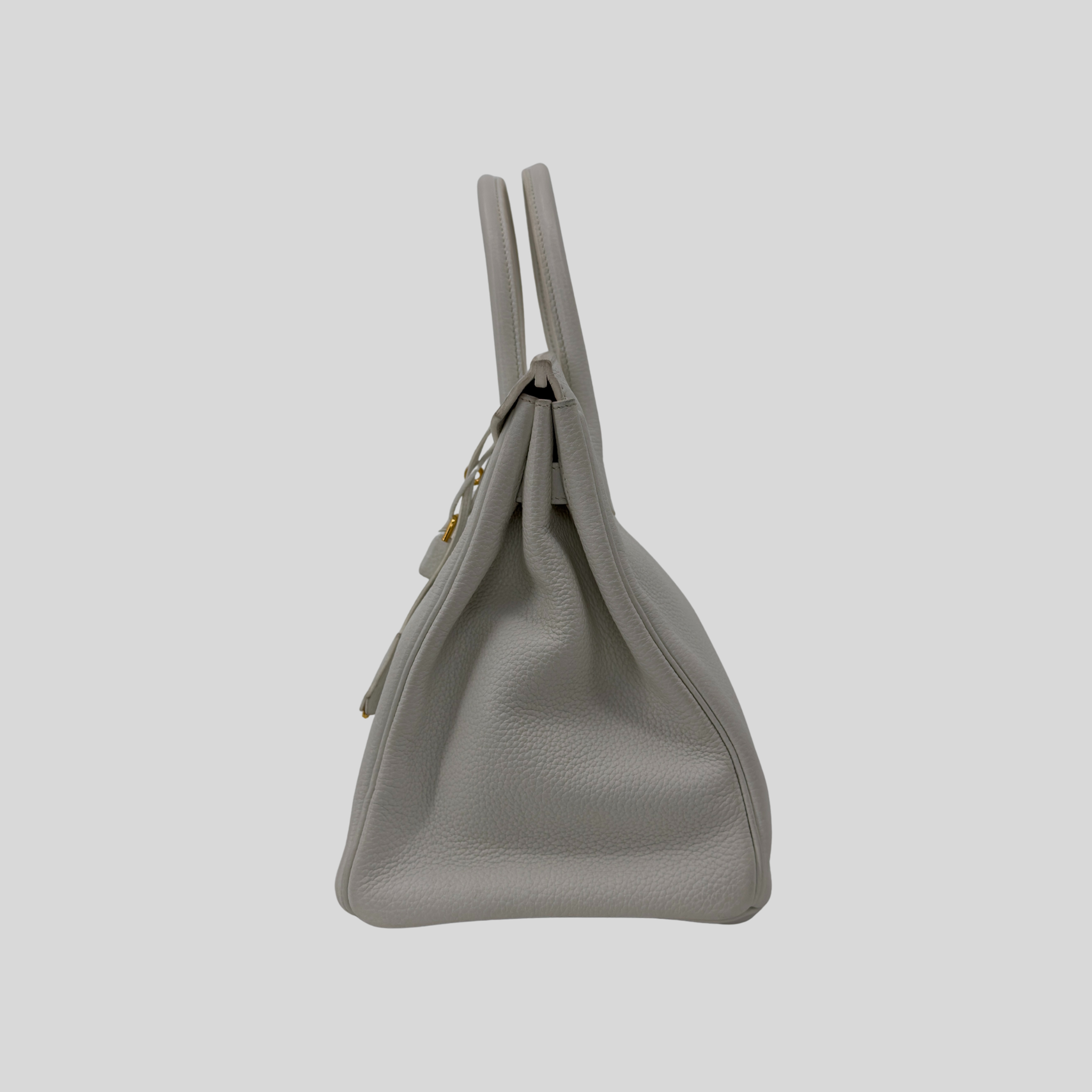 Hermès Birkin 35 White Clemence Leather Gold Hardware
