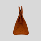 HAC 32 Orange Ostrich Leather Gold Hardware
