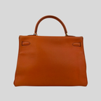 Hermès Kelly 35 Orange Gulliver Leather Gold Hardware | Randolph Goods