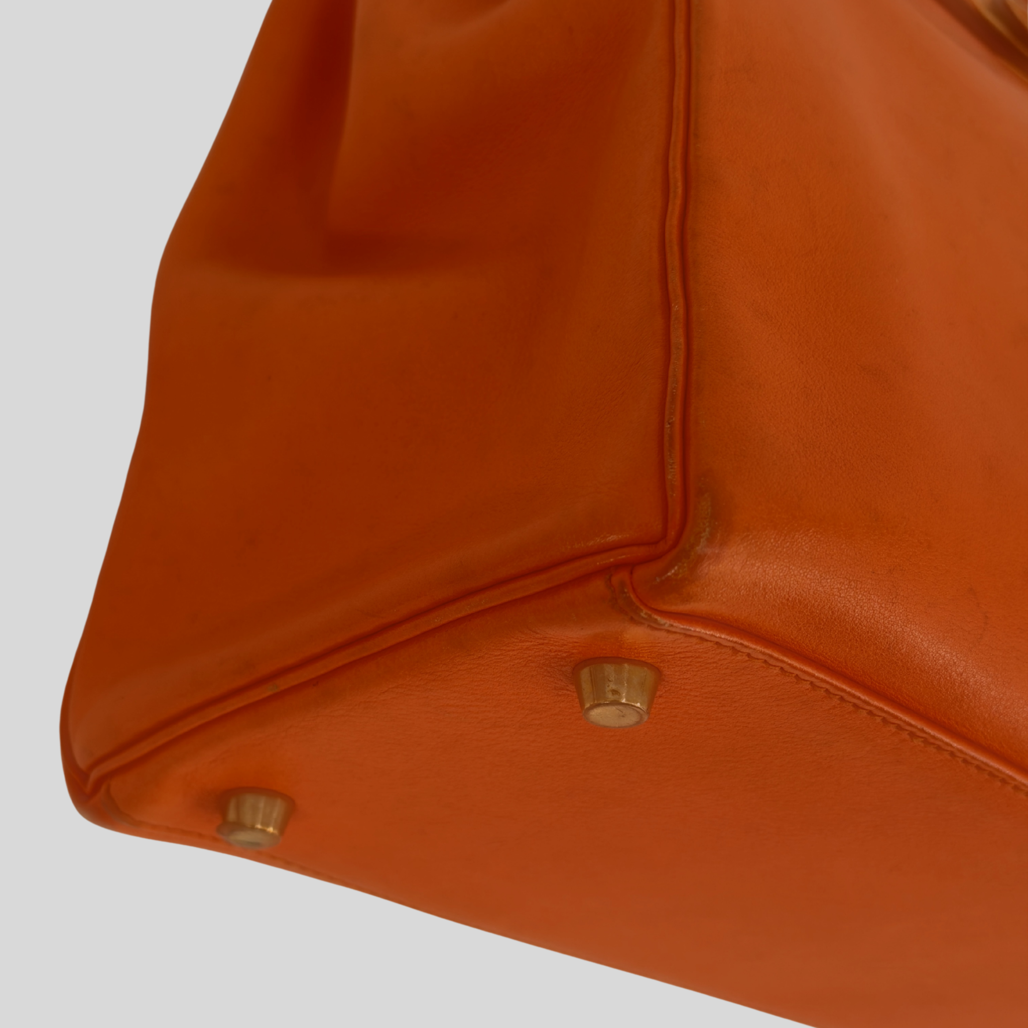 Hermès Kelly 35 Orange Gulliver Leather Gold Hardware | Randolph Goods