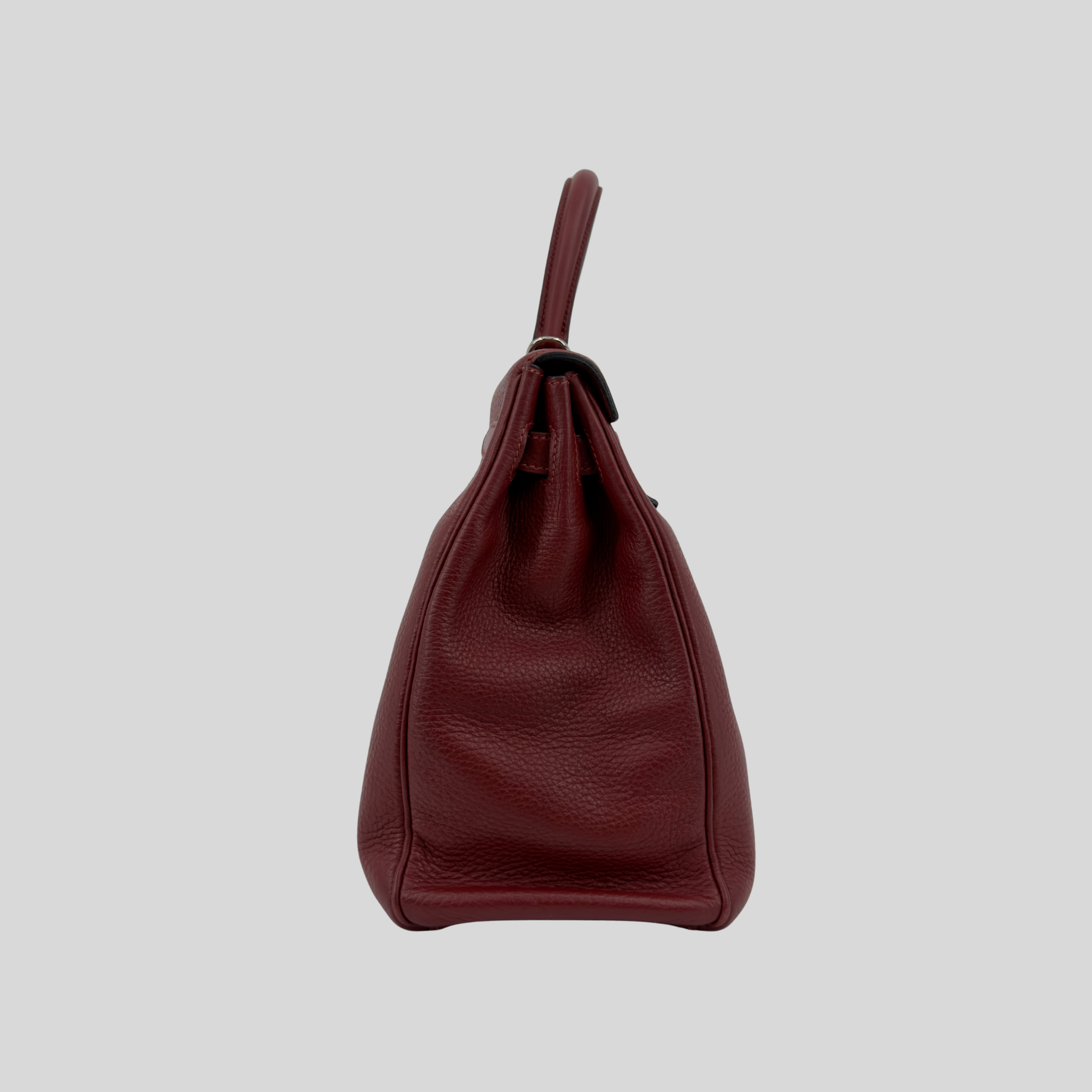 Hermès Kelly 35 Rouge H Clemence Leather Palladium Hardware (2011 O) | Randolph Goods