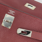 Hermès Kelly 35 Rouge H Clemence Leather Palladium Hardware (2011 O) | Randolph Goods