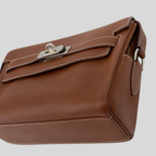 Hermès Messenger PM Fauve Barenia Faubourg Leather Palladium Hardware | Randolph Goods