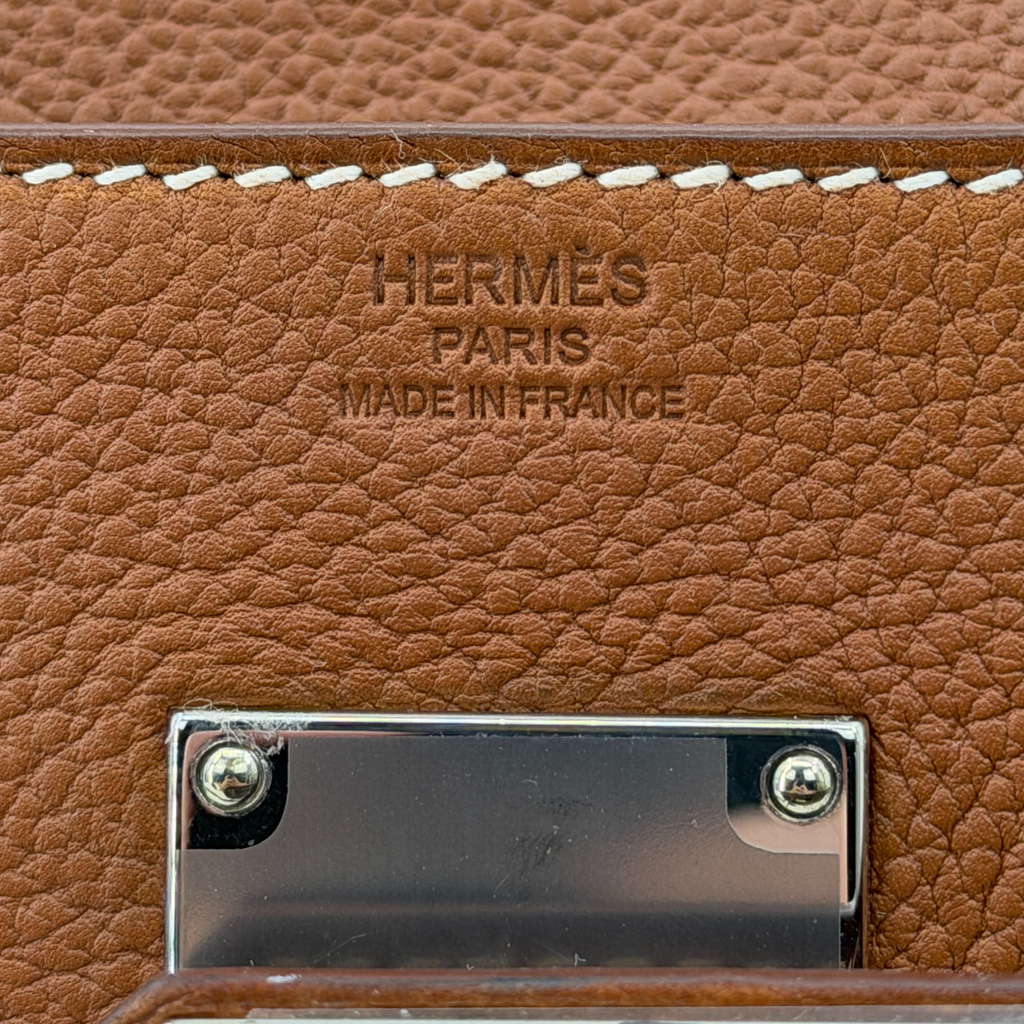 Hermès Messenger PM Fauve Barenia Faubourg Leather Palladium Hardware | Randolph Goods