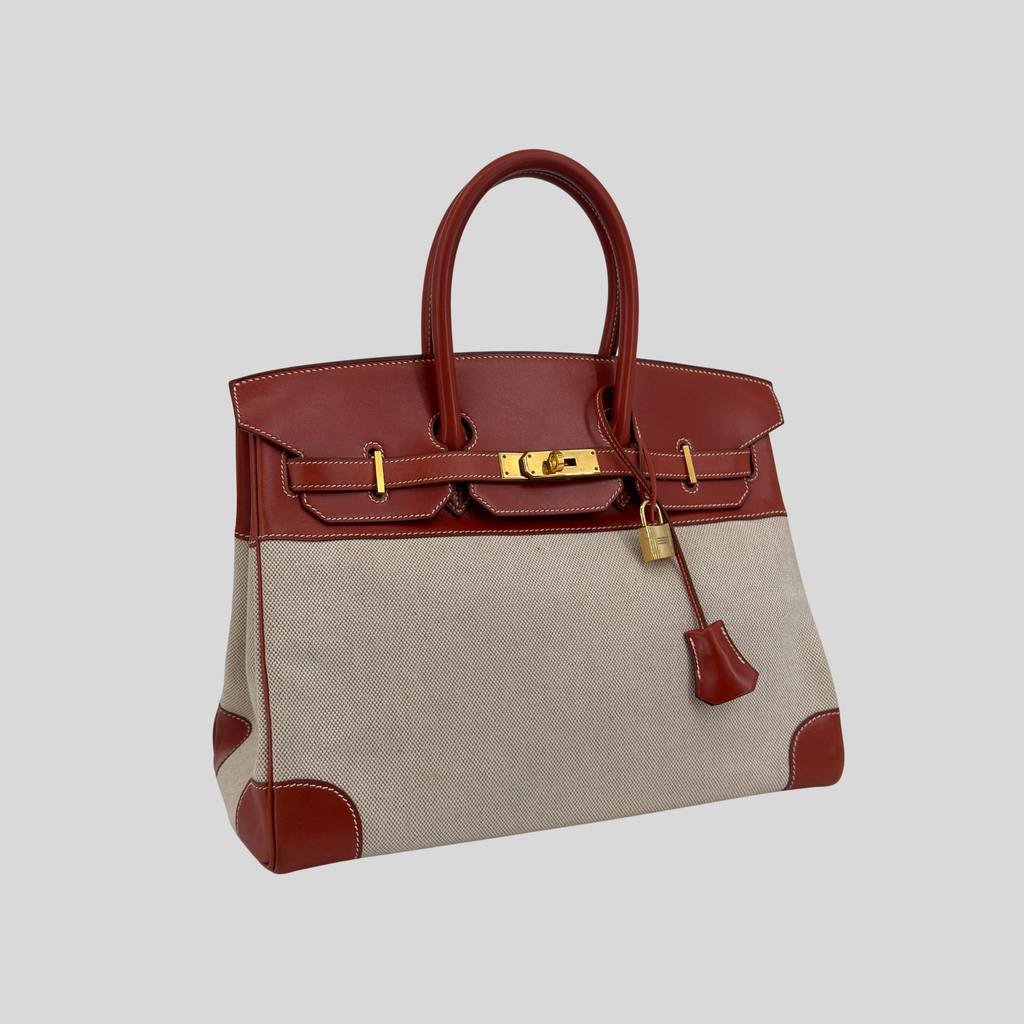 Randolph Goods | Hermès Limited Edition Birkin 35 Brique Box Leather Gold Hardware