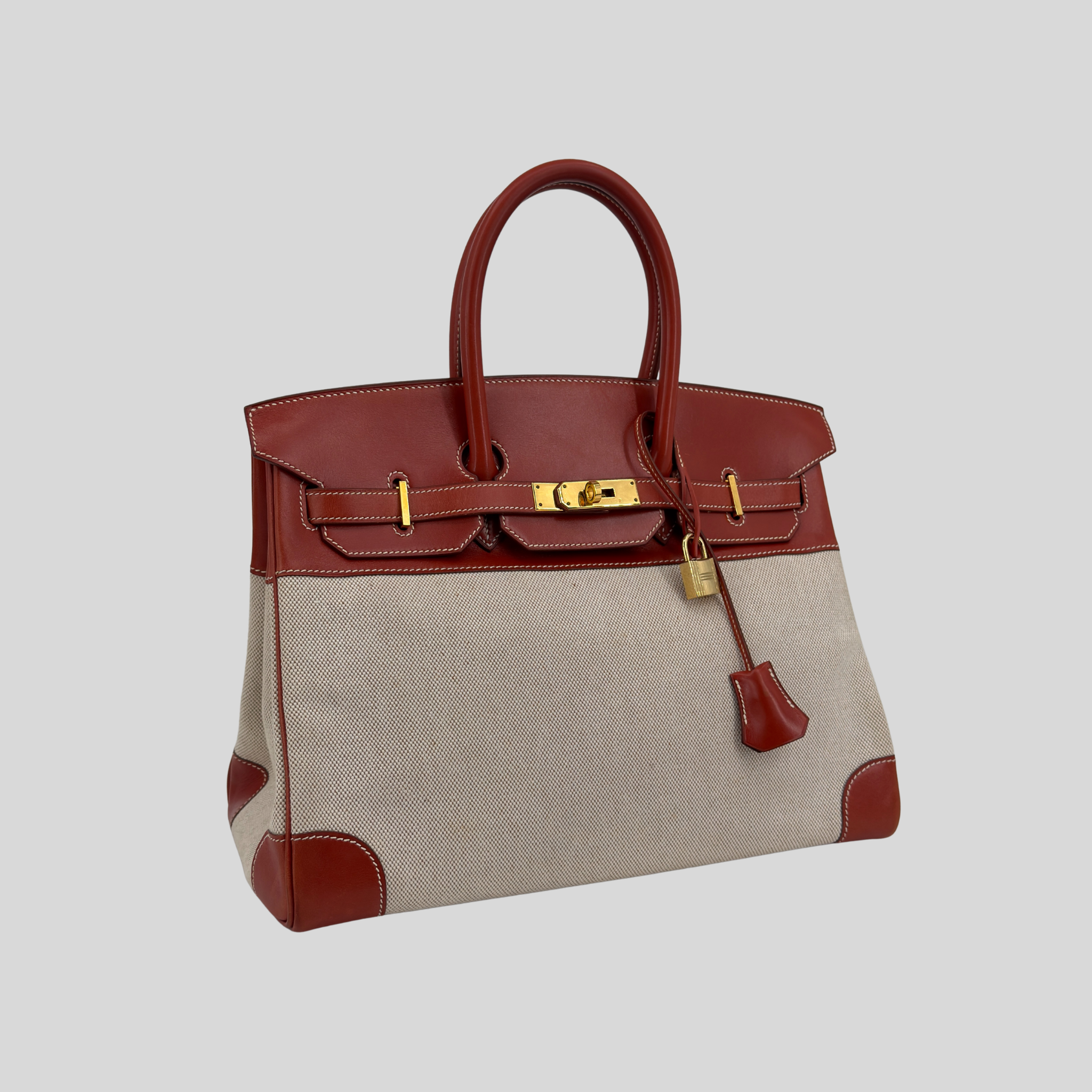 Randolph Goods | Hermès Limited Edition Birkin 35 Brique Box Leather Gold Hardware