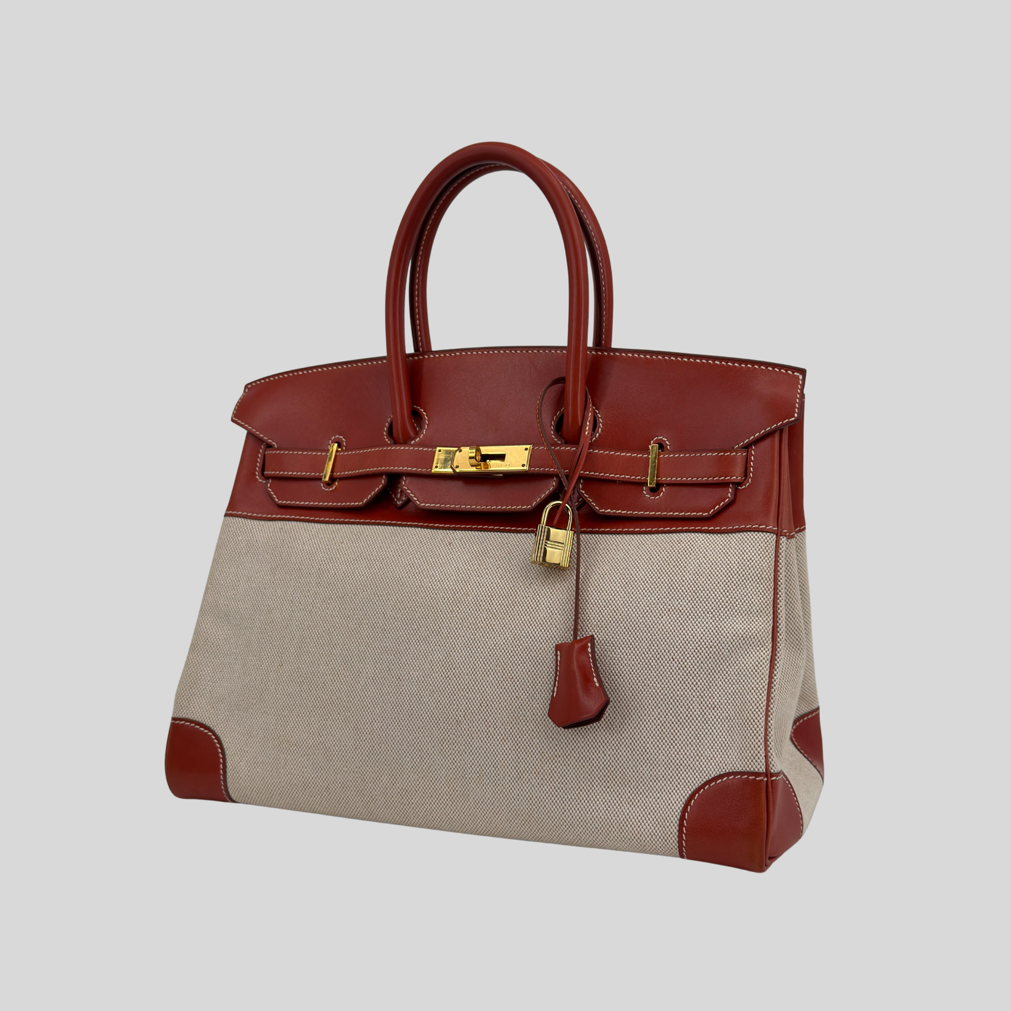 Randolph Goods | Hermès Limited Edition Birkin 35 Brique Box Leather Gold Hardware