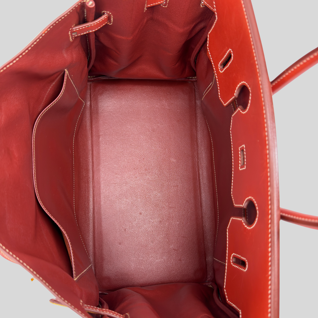 Randolph Goods | Hermès Limited Edition Birkin 35 Brique Box Leather Gold Hardware