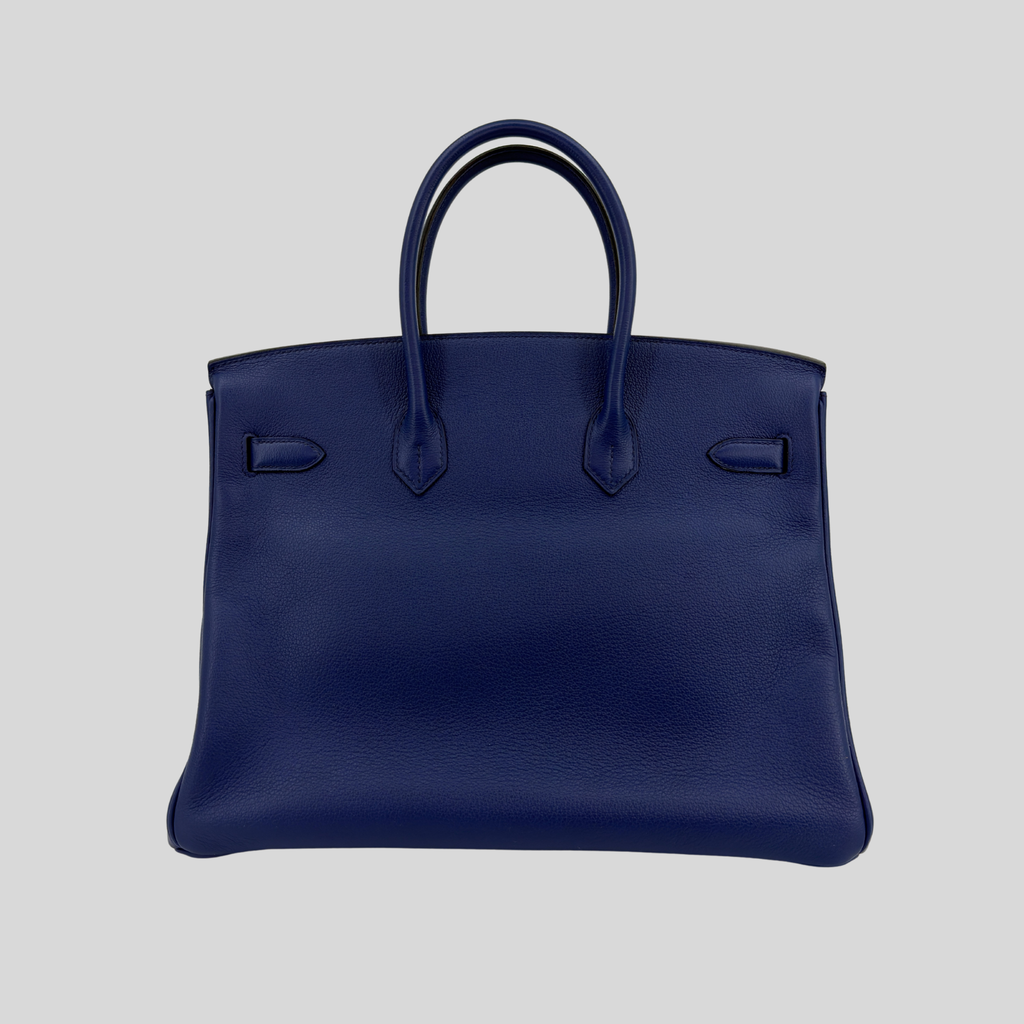 Hermès Limited Edition Birkin 35 "Sea, Surf and Fun" Bleu Saphir Novillo Palladium Hardware