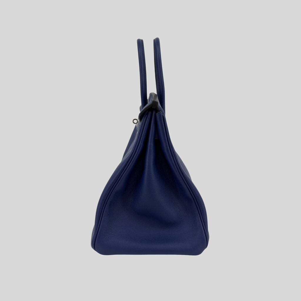 Hermès Limited Edition Birkin 35 "Sea, Surf and Fun" Bleu Saphir Novillo Palladium Hardware