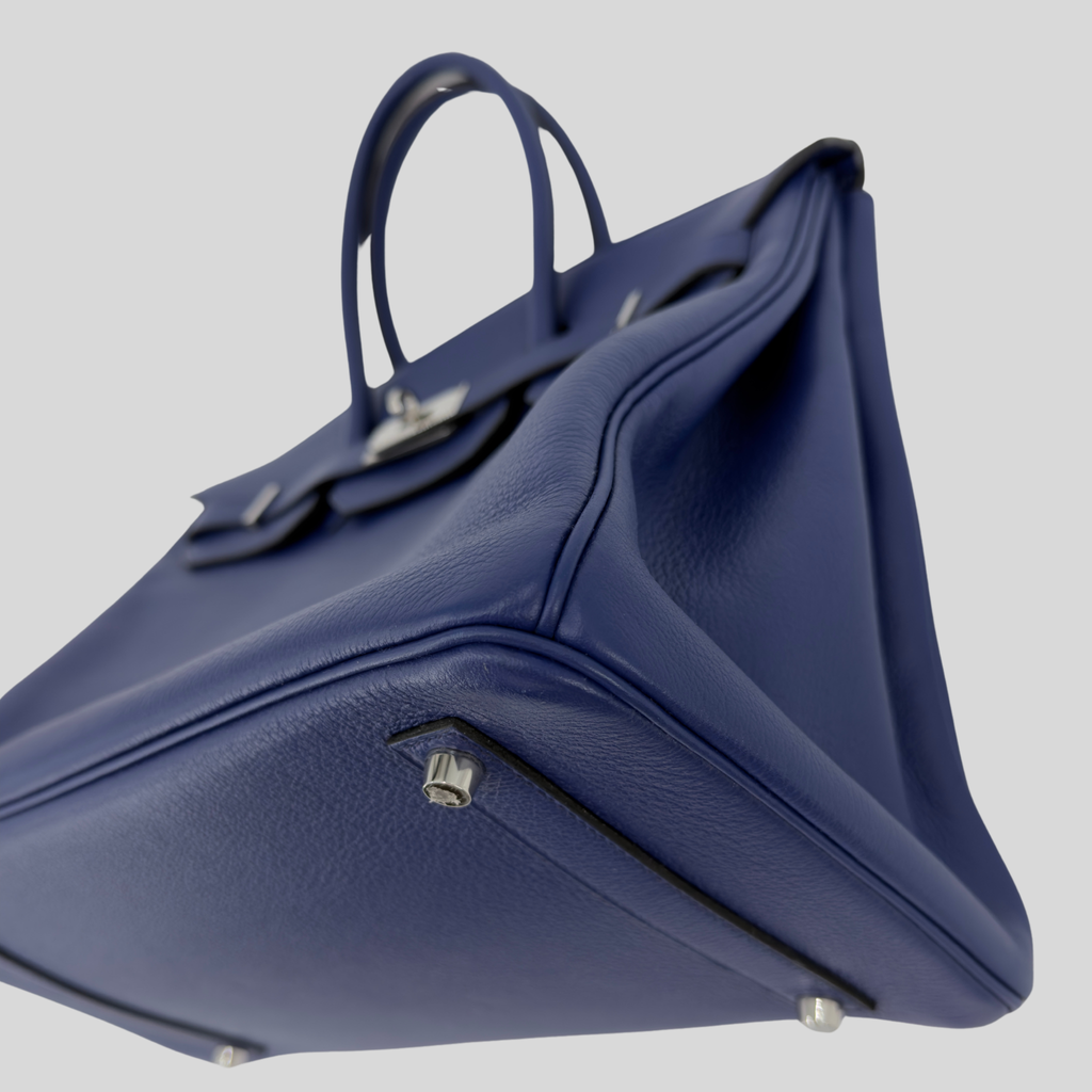 Hermès Limited Edition Birkin 35 "Sea, Surf and Fun" Bleu Saphir Novillo Palladium Hardware