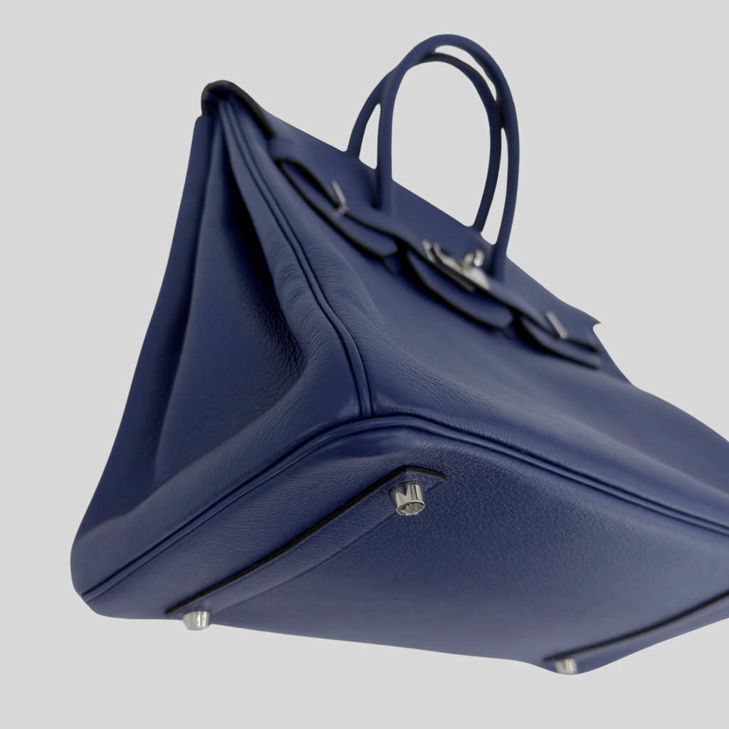 Hermès Limited Edition Birkin 35 "Sea, Surf and Fun" Bleu Saphir Novillo Palladium Hardware