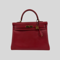 Hermès Kelly 35 HSS Rouge Garance / Bubblegum Epsom Leather Gold Hardware