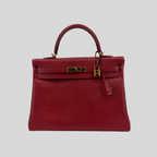 Hermès Kelly 35 HSS Rouge Garance / Bubblegum Epsom Leather Gold Hardware