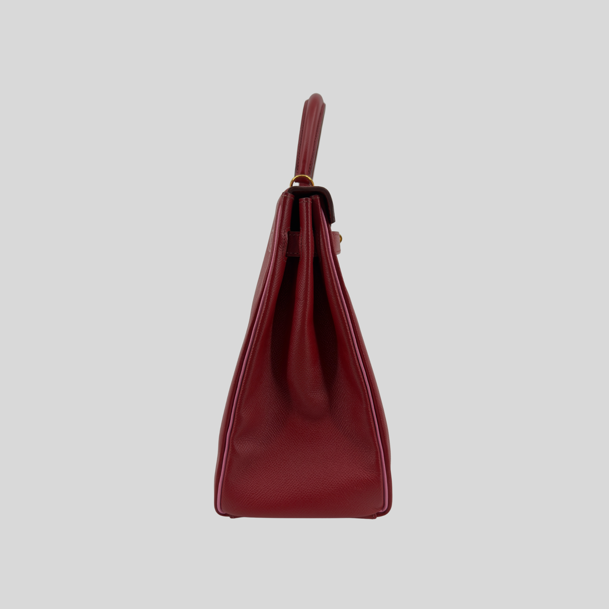 Hermès Kelly 35 HSS Rouge Garance / Bubblegum Epsom Leather Gold Hardware