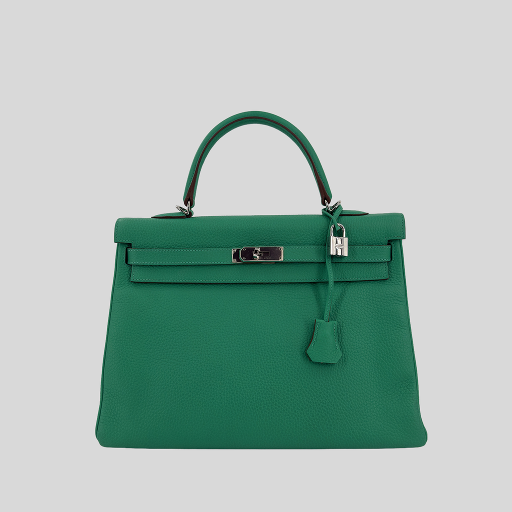 Hermès Kelly 35 Menthe Togo Palladium Hardware