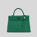 Hermès Kelly 35 Menthe Togo Palladium Hardware