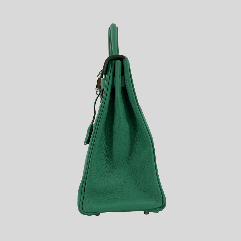 Hermès Kelly 35 Menthe Togo Palladium Hardware