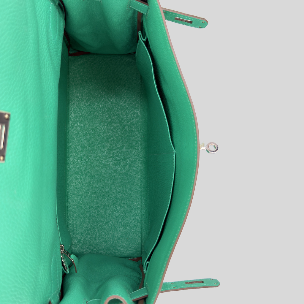 Hermès Kelly 35 Menthe Togo Palladium Hardware