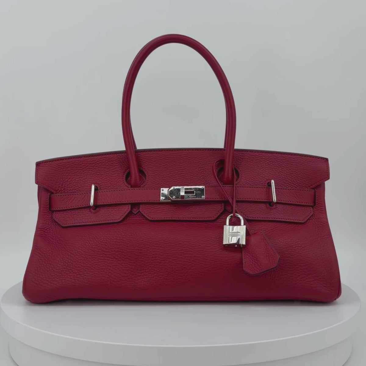 Hermès JPG Shoulder Birkin 42 Rouge H Clemence Palladium Hardware