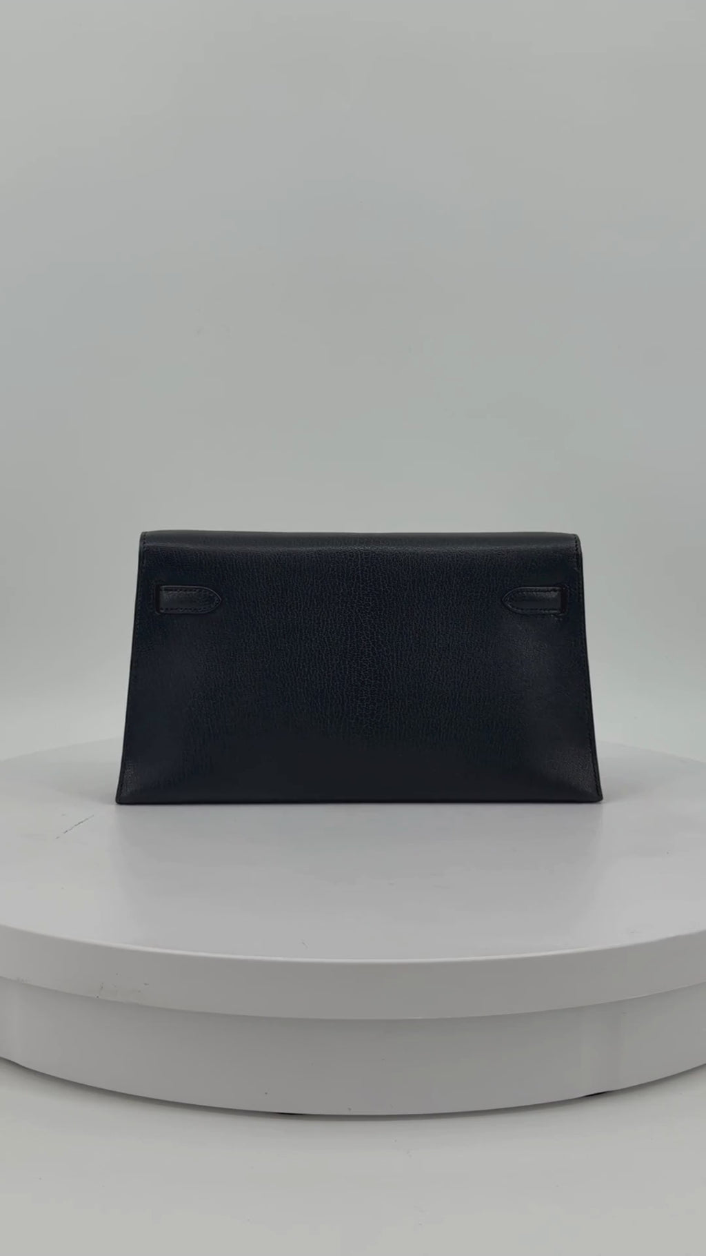 Hermès Kelly Elan Black Chèvre Gold Hardware