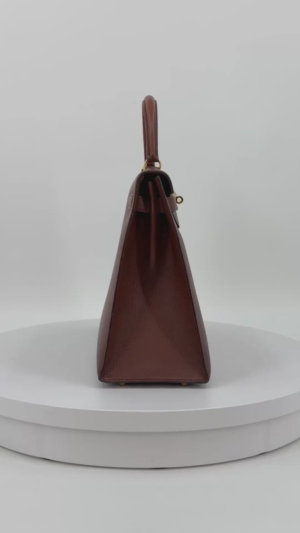 Hermès Kelly 35 Sellier Chocolat Ardennes Gold Hardware | Randolph Good