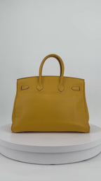 Hermès Birkin 35 Soleil Swift Palladium Hardware