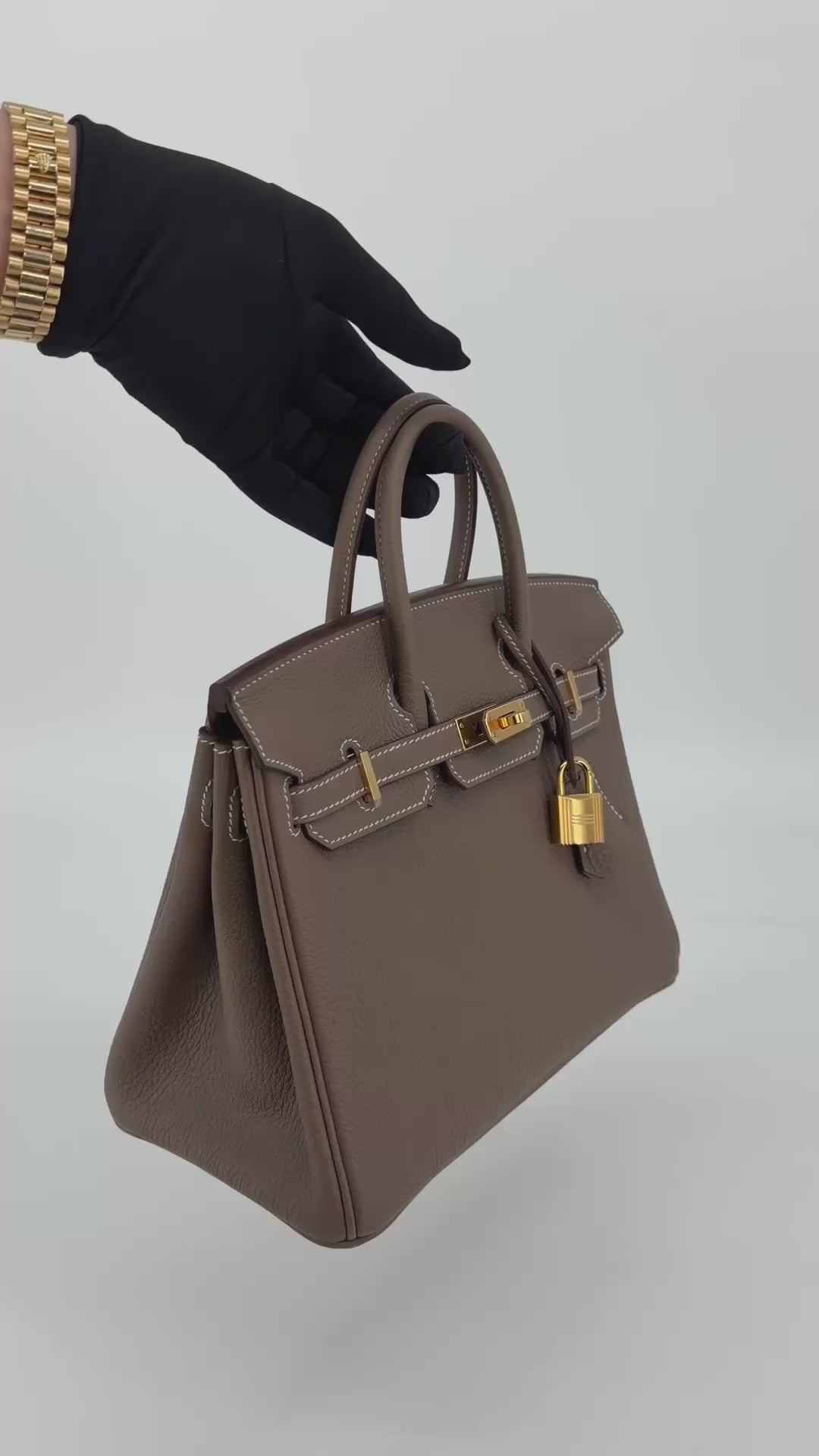 Hermès Birkin 25 Etoupe Togo Leather Gold Hardware