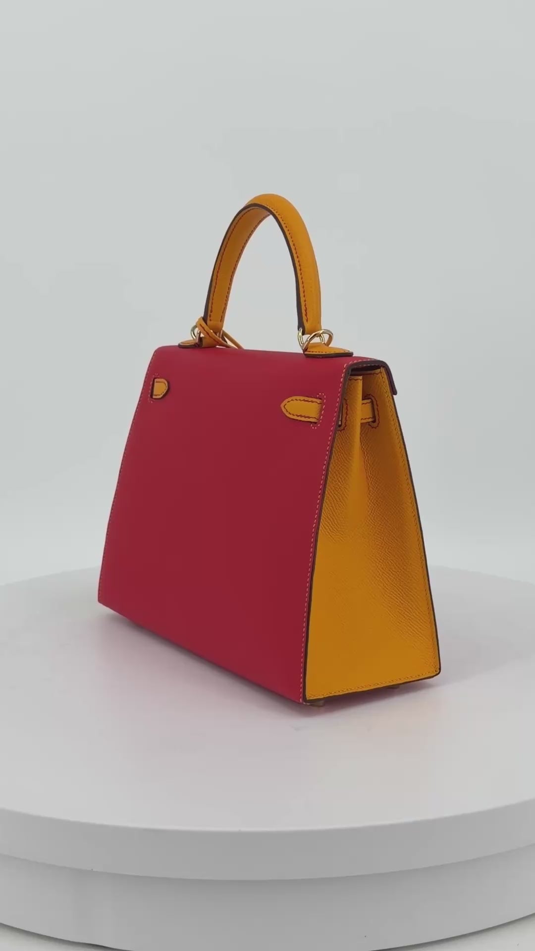 Hermès Birkin 25 HSS Rouge Casaque/Jaune Ambre Epsom Gold Hardware