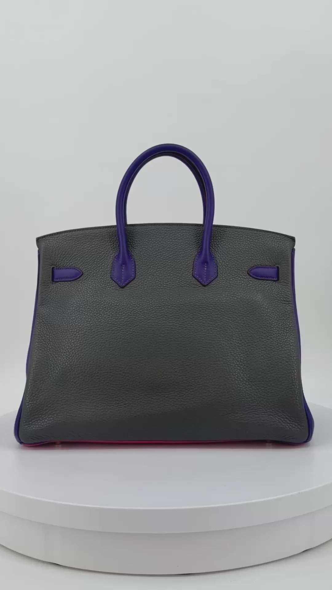 Hermès Birkin 35 HSS Bougainvillea/Ultraviolet/Graphite Clemence Palladium Hardware
