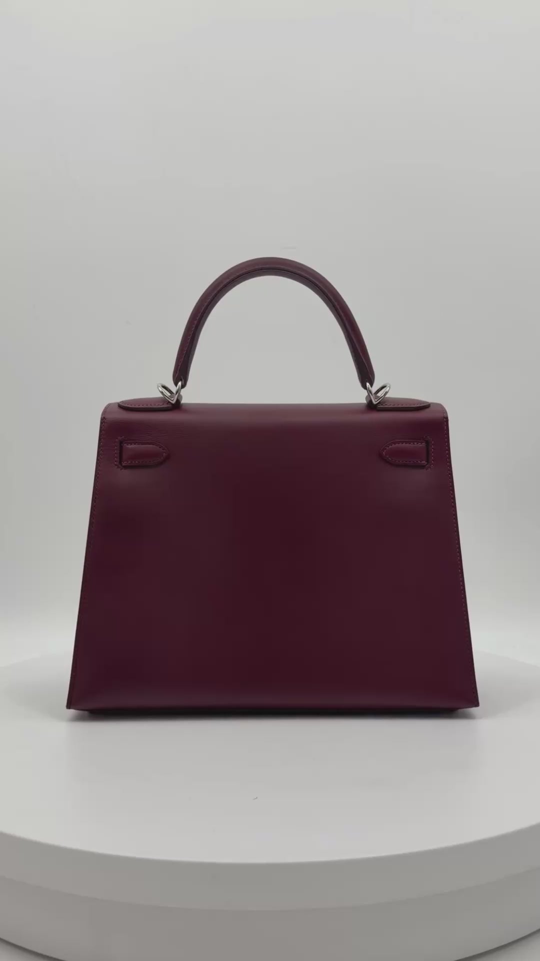 Hermès Rare Limited Edition Kelly 28 Kellygraphie “Lettre M” Rouge H/Vermillion/Rouge Grenat/Rose Tyrien Palladium Hardware